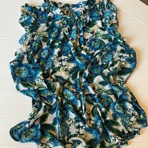 Lovely Floral Sleeveless Blouse